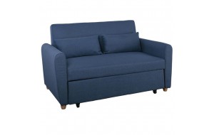 Motto υφασμάτινος καναπές κρεβάτι σε μπλε χρώμα 140x86x86 εκ