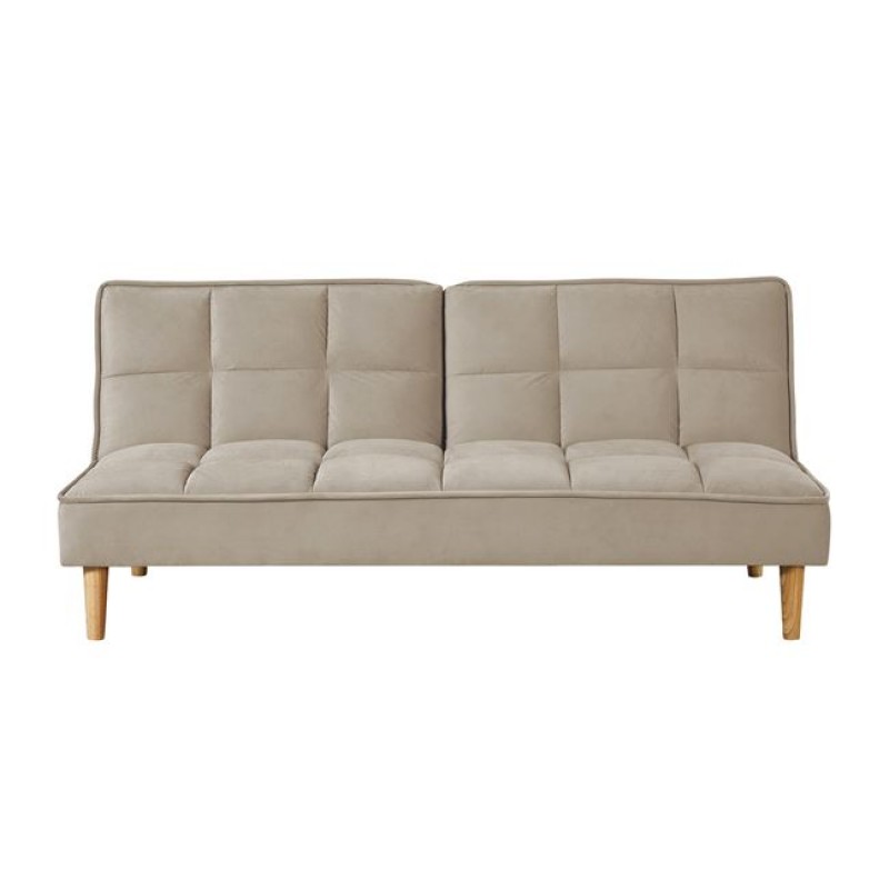 Notre καναπές κρεβάτι με ύφασμα μπεζ velure 178x88x80 εκ