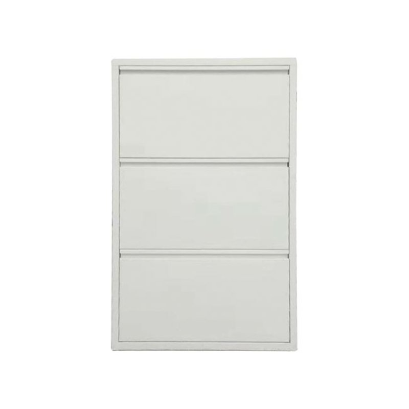 Λευκή παπουτσοθήκη μεταλλική 69x16x114 εκ