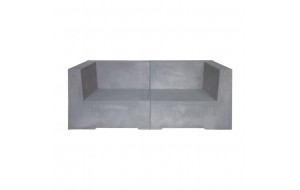 Concrete διθέσιος καναπές Cement σε γκρι χρώμα 160x83x56 εκ