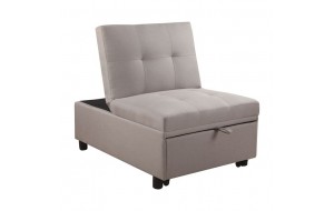 Καρέκλα κρεβάτι Imola υφασμάτινη σε χρώμα cappuccino 75x106x90 εκ
