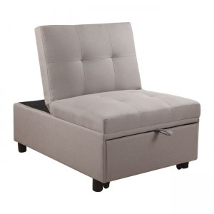 Καρέκλα κρεβάτι Imola υφασμάτινη σε χρώμα cappuccino 75x106x90 εκ