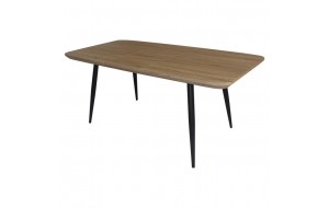 Sabo τραπέζι επεκτεινόμενο  σε φυσική απόχρωση ξύλου sonoma και μαύρα πόδια 160x90x76 εκ