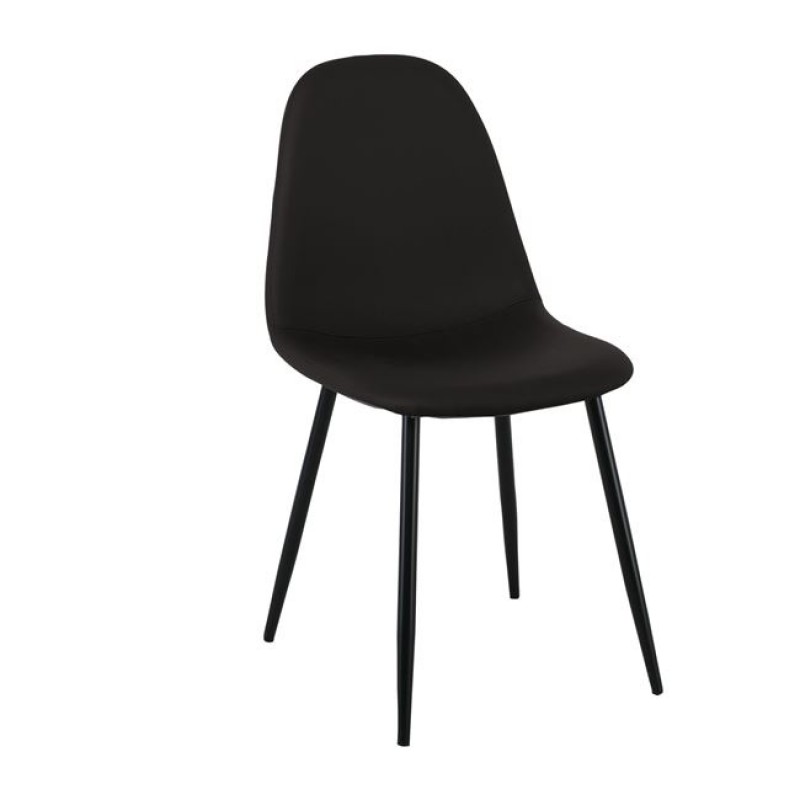 Μαύρη καρέκλα Celina από ατσάλι και κάθισμα από PVC 45x54x85 εκ