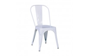 Relix καρέκλα σε λευκό χρώμα από ατσάλι 45x49x85 εκ