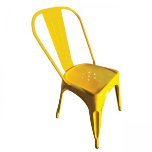 Καρέκλα Relix από ατσάλι σε κίτρινη απόχρωση 44x49x84 εκ