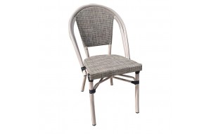 Καρέκλα αλουμινίου Costa σε αντικέ γκρι χρώμα 50x55x85 εκ