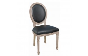 Jameson vintage καρέκλα decape με pu μαύρο 49x55x95 εκ