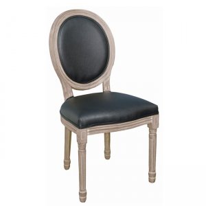 Jameson vintage καρέκλα decape με pu μαύρο 49x55x95 εκ