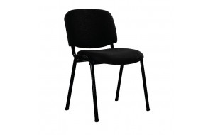 Sigma καρέκλα γραφείου επισκέπτη με μεταλλικό πλαίσιο και ύφασμα σε μαύρο χρώμα 56x62x77 εκ