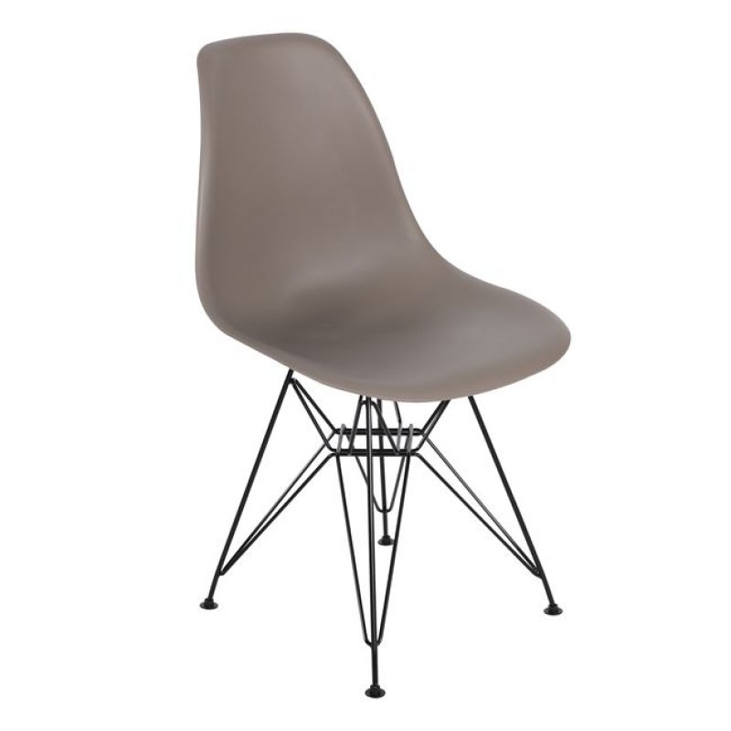 Art καρέκλα steel μαύρο με pp sand beige 46x55x82 εκ