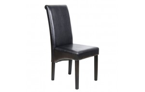 Maleva L καρέκλα pu καφέ με σκελετό wenge 46x61x100 εκ