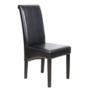 Maleva L καρέκλα pu καφέ με σκελετό wenge 46x61x100 εκ