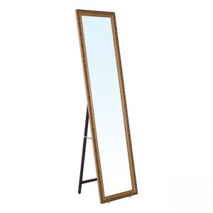Mirror καθρέφτης επιδαπέδιος και επιτοίχιος από ξύλο σε gold brown απόχρωση 39x3x148 εκ