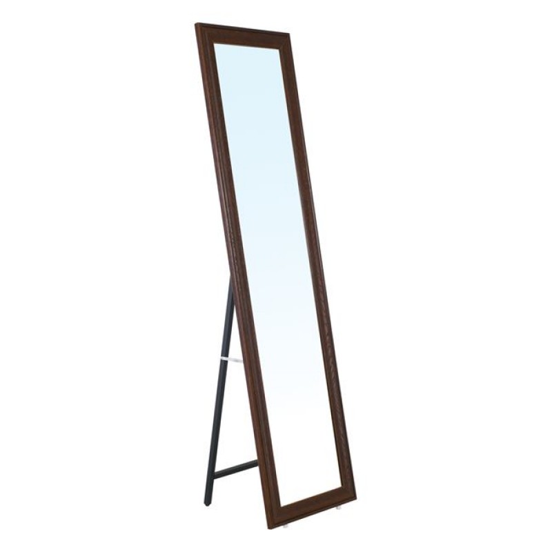 Mirror καθρέφτης επιδαπέδιος και επιτοίχιος από ξύλο σε καρυδί απόχρωση 39x2.5x148 εκ