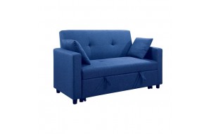 Imola καναπές κρεβάτι διθέσιος με μπλε ύφασμα 154x100x93 εκ