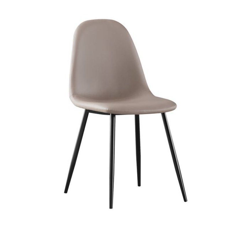 Celina καρέκλα με μεταλλική βάση σε μαύρο χρώμα και Pvc cappuccino 45x54x85 εκ