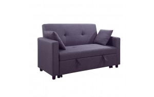 Imola καναπές κρεβάτι διθέσιος με μελιτζανί ύφασμα 154x100x93 εκ