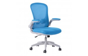 Πολυθρόνα γραφείου σε γκρι και μπλε χρώμα 65x60x95/105 εκ