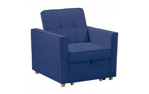 Symbol πολυθρόνα κρεβάτι με μπλε ύφασμα 82x93x90 εκ