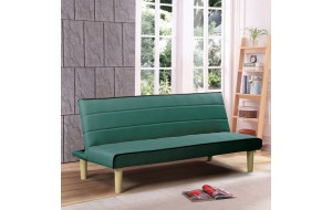 Καναπές κρεβάτι Biz με πράσινο ύφασμα 167x75x70 εκ