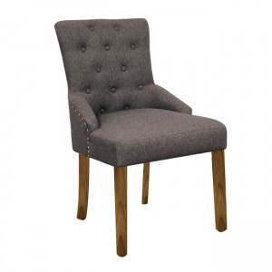 Bocca καρέκλα με μεταλλικό σκελετό και καφέ ύφασμα 56x63x93 εκ