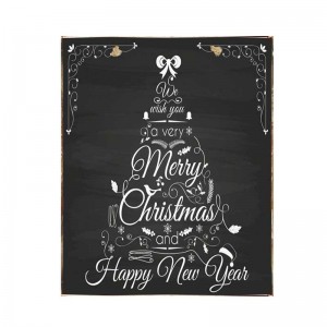 Merry Christmas vintage Χριστουγεννιάτικο ξύλινο πινακάκι chalkboard