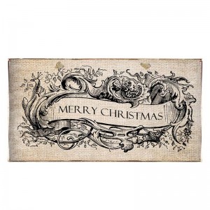 Merry Christmas vintage ξύλινο Χριστουγεννιάτικο πινακάκι