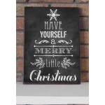 Have yourself a merry little Christmas vintage Χριστουγεννιάτικο ξύλινο πινακάκι chalkboard