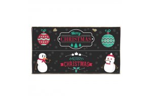 Merry Christmas Vintage Ξύλινο Χριστουγεννιάτικο Πινακάκι 13x26cm