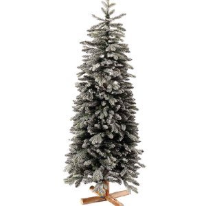 EchoArcalod χιονισμένο Χριστουγεννιάτικο δέντρο με ξύλινο κορμό και ύψος 240 εκ