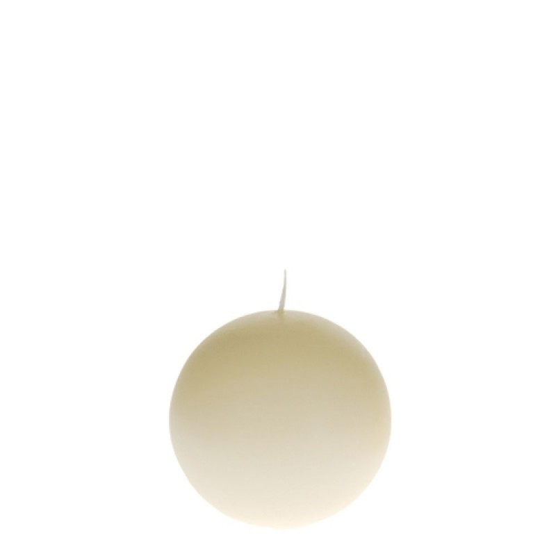 Χριστουγεννιάτικη μπάλα κερί σε κρεμ Σετ 2 τεμάχια 10 εκ