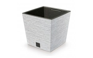 Furu Eco Wood λευκό κασπώ τετράγωνο από ανακυκλωμένα υλικά 30x30x29 εκ