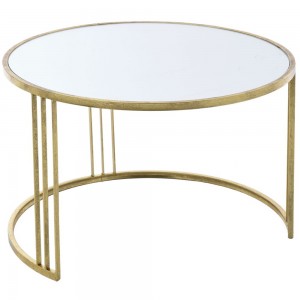 Βοηθητικό τραπέζι με καθρέπτη και χρυσό μεταλλικό π&la