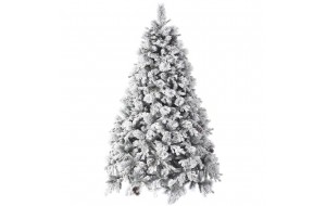EchoAlaska χιονισμένο Χριστουγεννιάτικο δέντρο με mix κλαδιά και ύψος 240 εκ