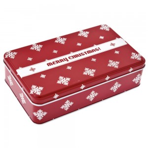 Χριστουγεννιάτικο κουτί merry christmas κόκκινο 19x12x5 εκ