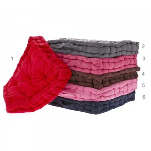 Διακοσμητικό μαξιλάρι δαπέδου σε εφτά διαφορετικά χρώματα 40x40x8 εκ