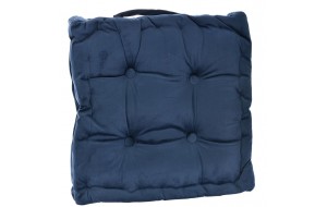Βελουτέ μπλε διακοσμητικό μαξιλάρι 42x42x9 εκ