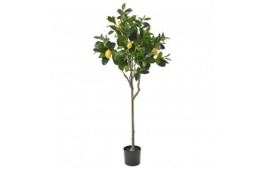 Διακοσμητικό δέντρο λεμονιάς σε γλάστρα με λεμόνια από συνθετικό υλικό 150 εκ