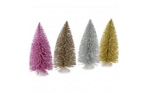 Χριστουγεννιιάτικα μίνι δεντράκια με στρας σετ των οχτώ σε 4 χρώματα 15 εκ
