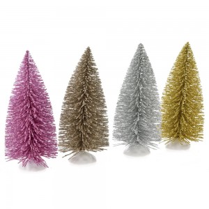 Χριστουγεννιιάτικα μίνι δεντράκια με στρας σετ των οχτώ σε 4 χρώματα 15 εκ