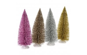 Χριστουγεννιιάτικα μίνι δεντράκια με στρας σετ των οχτώ σε 4 χρώματα 20 εκ