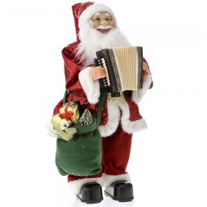 Χριστουγεννιάτικο  μουσικό διακοσμητικό με τον Άγιο Βασίλη 60 εκ
