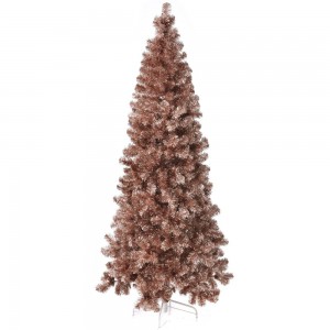 Rose Gold Χριστουγεννιάτικο δέντρο Slim σε ροζ χρώμα 210 εκ