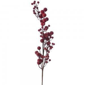 Κόκκινο χριστουγεννιάτικο διακοσμητικό κλαδί από berries σετ δώδεκα τεμαχίων 80 εκ