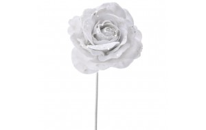 Λευκό τριαντάφυλλο σε κλαδί σετ των τεσσάρων 60 εκ