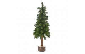 Πράσινο Χριστουγεννιάτικο δέντρο με ξύλινο κορμό 65 εκ