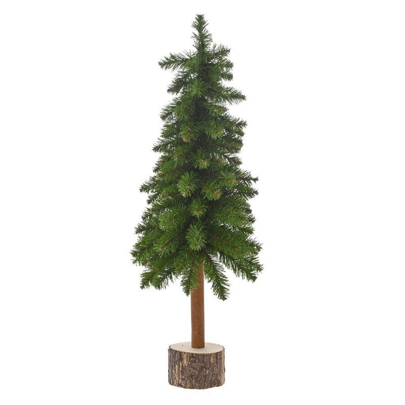 Πράσινο Χριστουγεννιάτικο δέντρο με ξύλινο κορμό 65 εκ