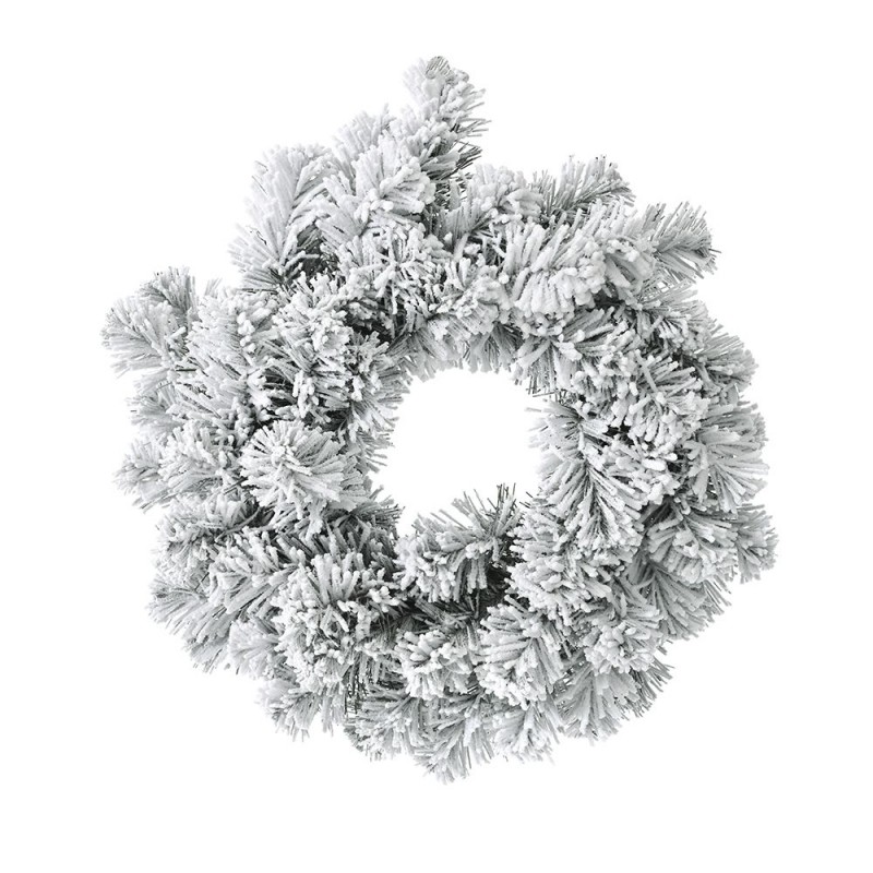 Χριστουγεννιάτικο χιονισμένο στεφάνι 40 εκ