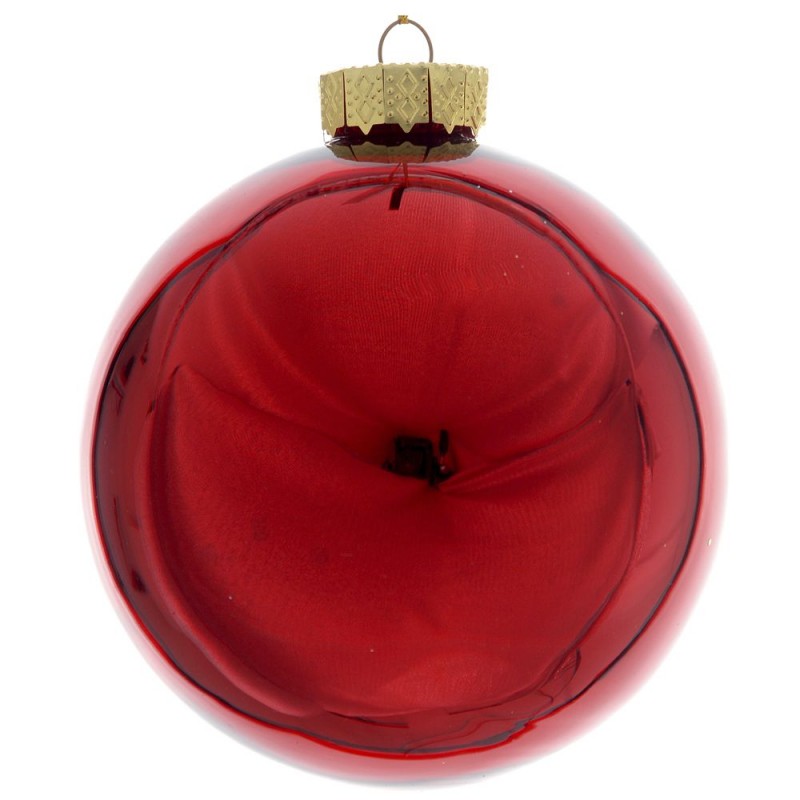 Κόκκινη Χριστουγεννιάτικη μπάλα από γυαλί σετ των 6 τεμαχίων 8 εκ